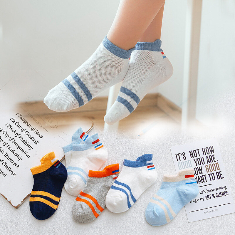 5 Paris/Lot Children Girls Socks for 1-12 Years Baby Boys Cotton Cute Cartoon Baby Mesh Ankle Socks Kids Clothing Accessories