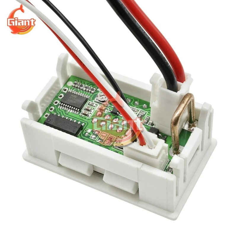 Voltímetro digital com amperímetro, voltímetro e medidor de corrente, voltagem com 5 fios, display de led, dc 200v, 100v, 10a, dc