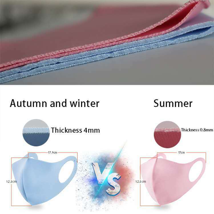 Cool Silk Cotton Face Mouth Mask for Man Woman Washable Reusable Anti Dust Windproof Mouth-muffle Mask Breathable PM2.5