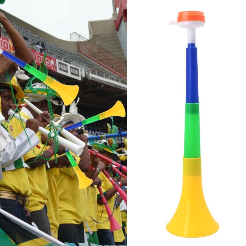 สนามฟุตบอล Cheer พัดลม Horns ลูกฟุตบอล Vuvuzela เชียร์ลีดเดอร์เด็กทรัมเป็ต R66E
