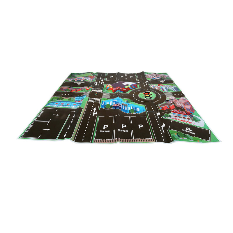 1 PC Hot 70x70CM tappeto da gioco per bambini tappeto per bambino spessa città traffico urbano tappetino strisciante tappetino da arrampicata in PVC strada verde