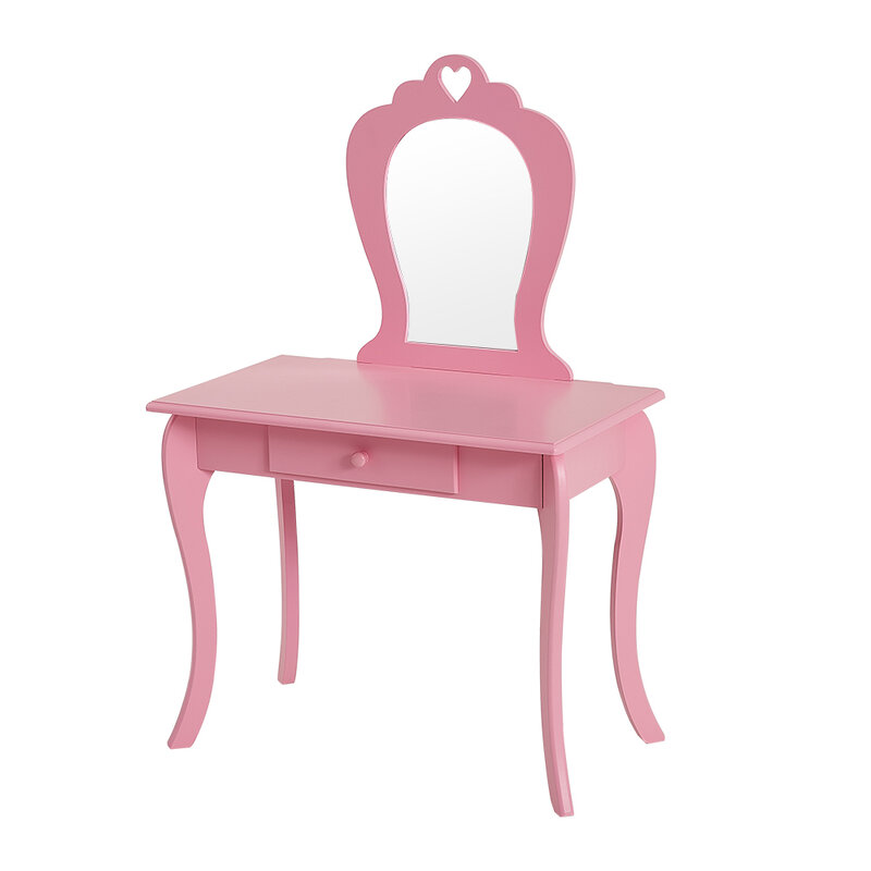 Little girl Dresser Children Bedroom Furniture Pink Princess Style Small dressing table Suit 3-6 year kids Ship to Europe