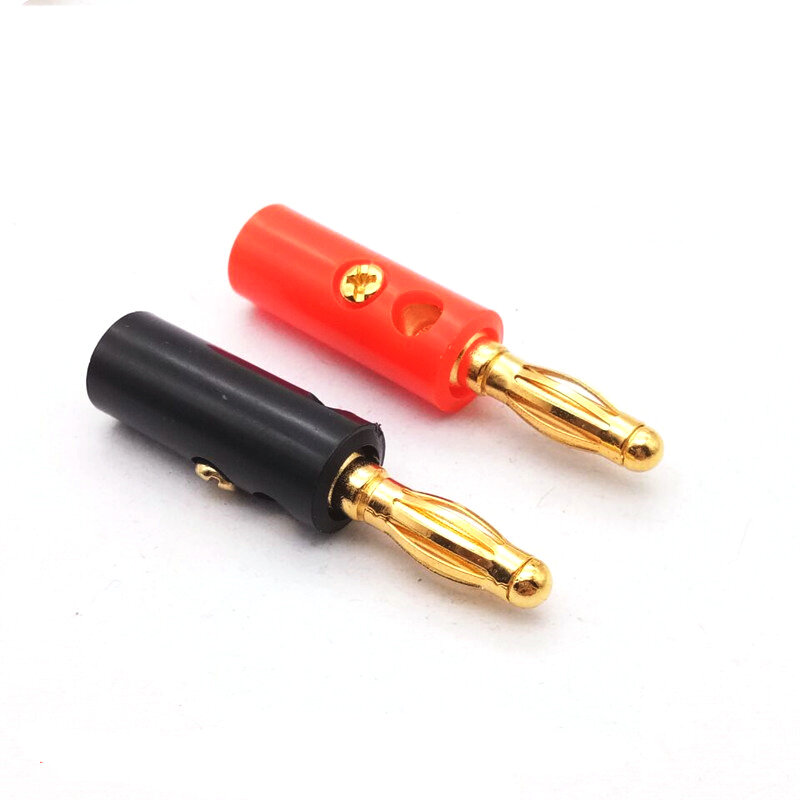 Audio Speaker Sekrup Pisang Gold Plate Colokan Konektor 4 Mm Saham Merah Hitam Facotry Online Grosir Emas