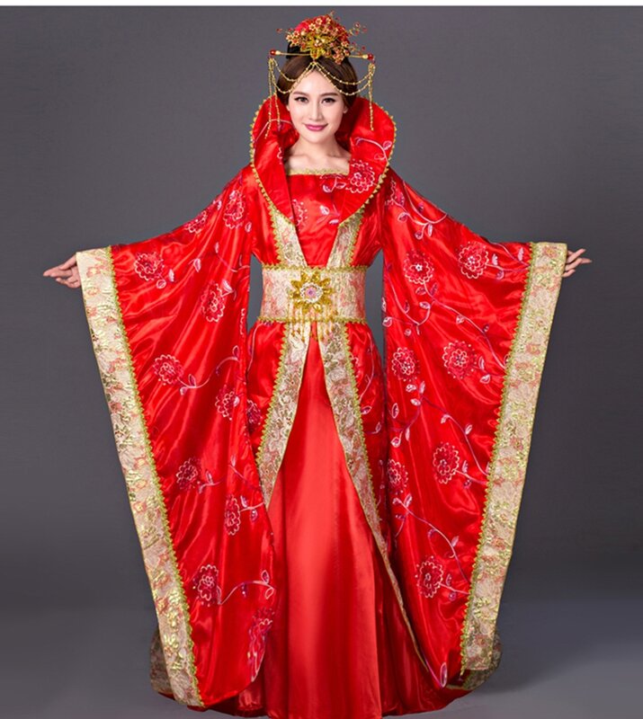 ancient costume hanfu Costume Princess Queen Cosplay Costume Daming Princess Stage Performance Costume Studio Trailing dress