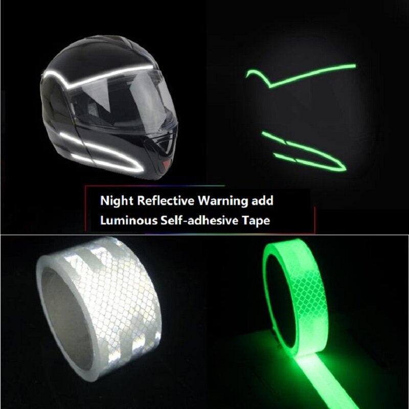 Reflektierende Hinzufügen Leucht Helme Motorräder Auto-körper Dekorative Selbst-klebeband Selbst-leucht Band Self-adhesive aufkleber