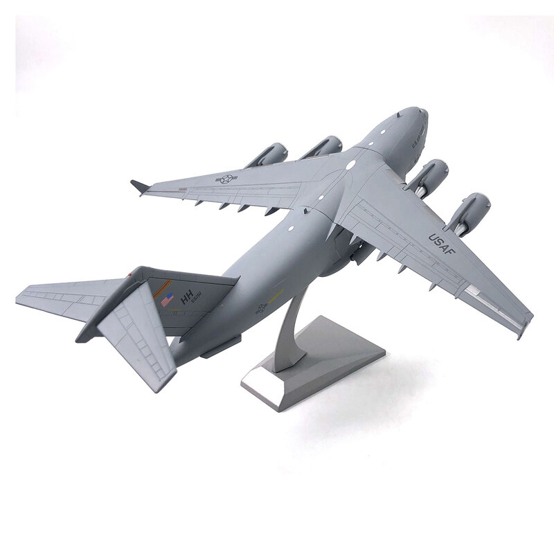 C-17 Aviões de Transporte Airfreighter com Display Stand, Modelo 3D Metal, Colecionáveis, Escala 1:200, Modelos Militares
