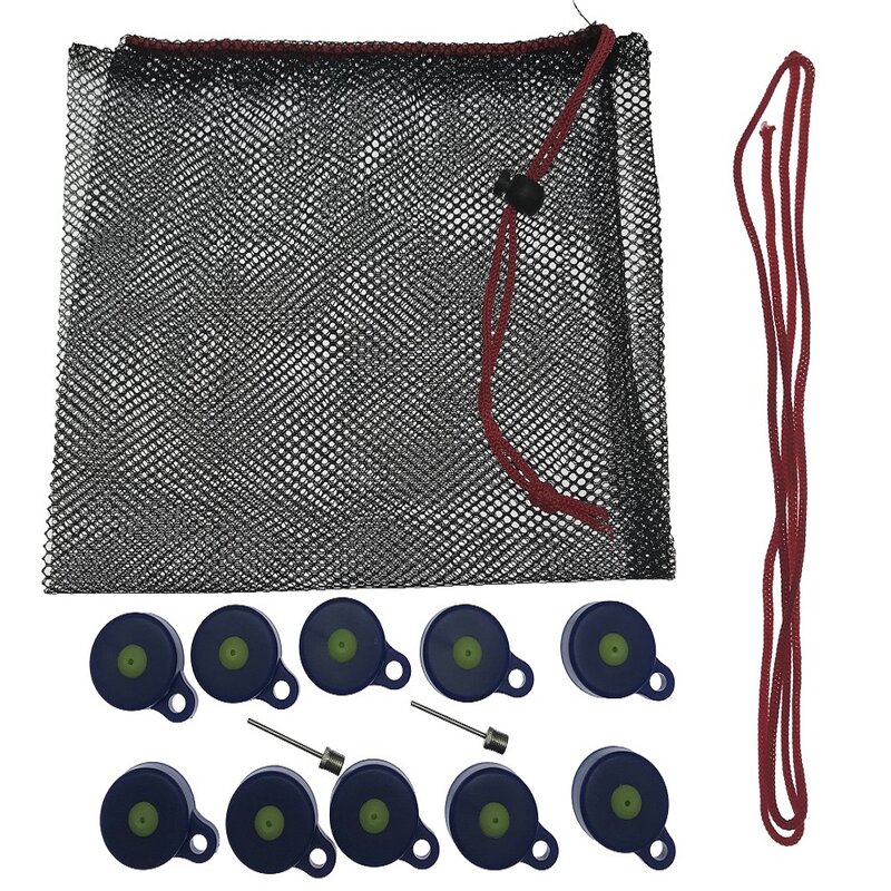 10 pack reusable ใหญ่ระเบิดเป้าหมายหมวกปั๊ม 2 เข็มและตาข่ายป้องกันกระเป๋า