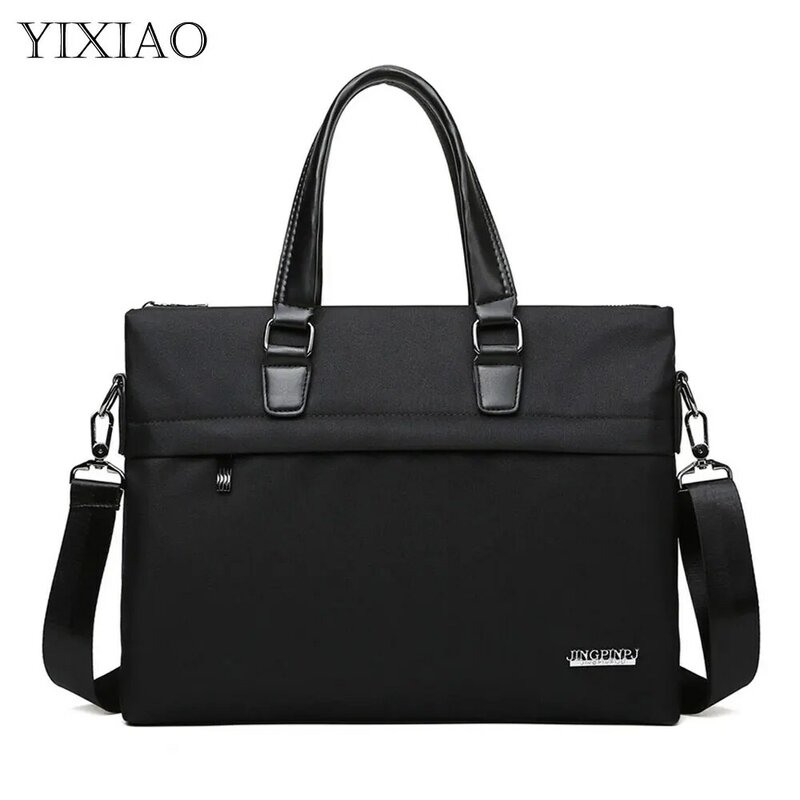 Портфель YIXIAO мужской для ноутбука 14 дюймов, деловая сумка кросс-боди из ткани Оксфорд, Повседневная сумка на плечо, офисный саквояж для путешествий