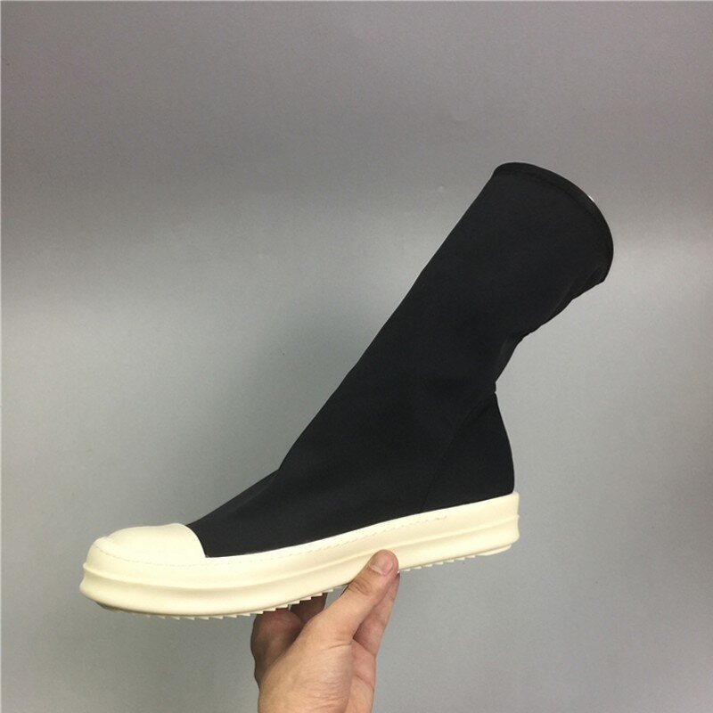 Мужские кроссовки-носки 2020, роскошные ботильоны для тренировок, Подиумные облегающие эластичные ботинки для влюбленных, повседневная обувь на плоской подошве, черные кроссовки