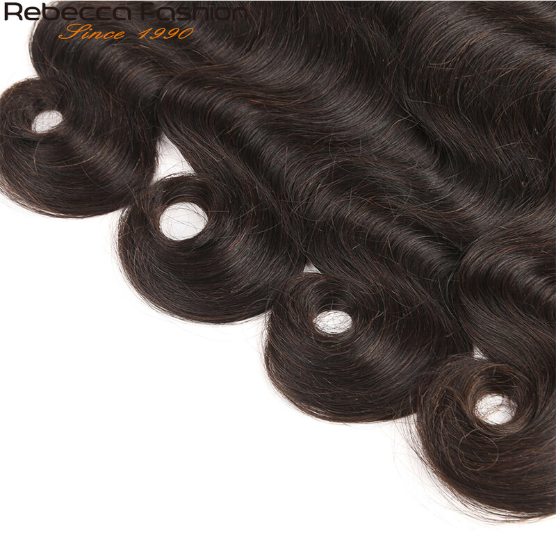 Rebecca-extensiones de cabello humano brasileño Remy, mechones trenzados de 10 a 30 pulgadas, Color 1B/99J