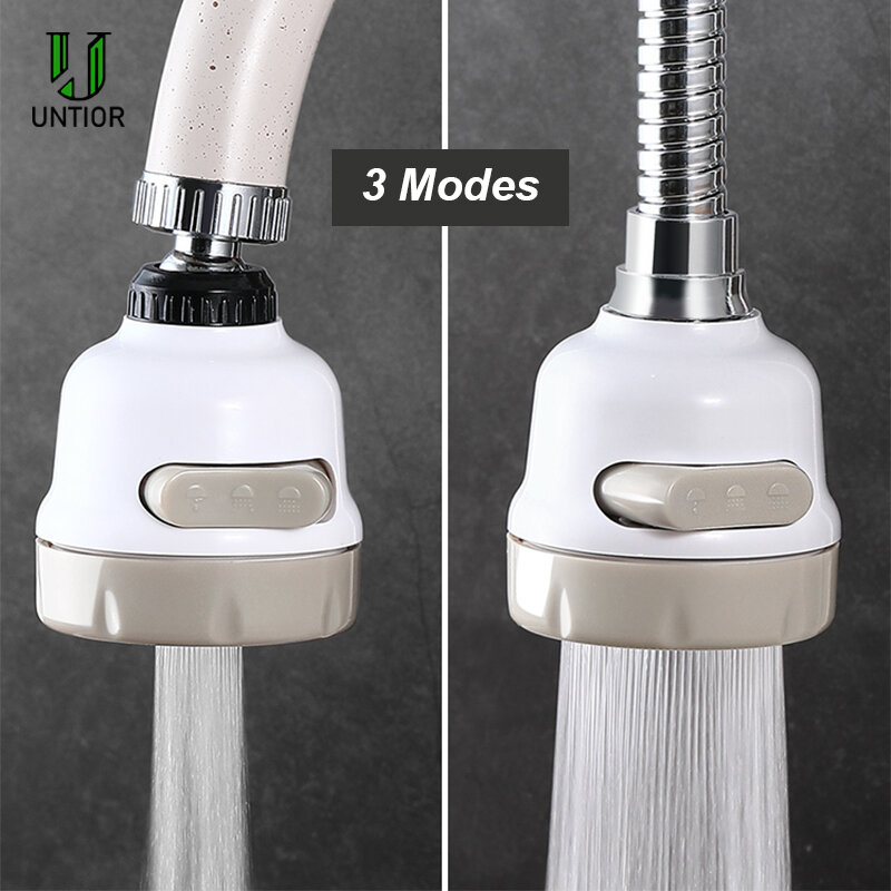 UNTIOR 360 Degree Rotatable Faucet Extender High Pressure Nozzle Filter Tap Adapter Faucet Extender Bathroom Kitchen Accessories