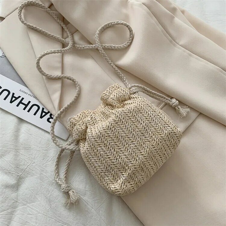 Новая летняя пляжная плетеная Сумка с подсолнухами, круглая соломенная сумка ручной работы, женская пляжная сумка