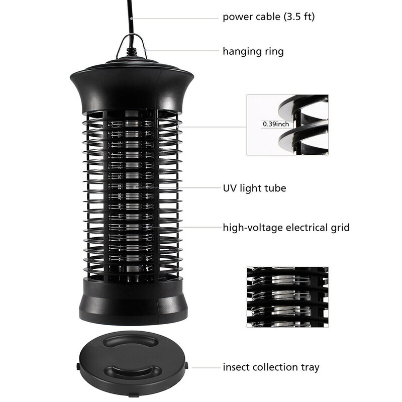 110 В/220 В портативный Электрический светодиодный светильник для уничтожения насекомых от комаров, защита от насекомых, от комаров, УФ-светил...