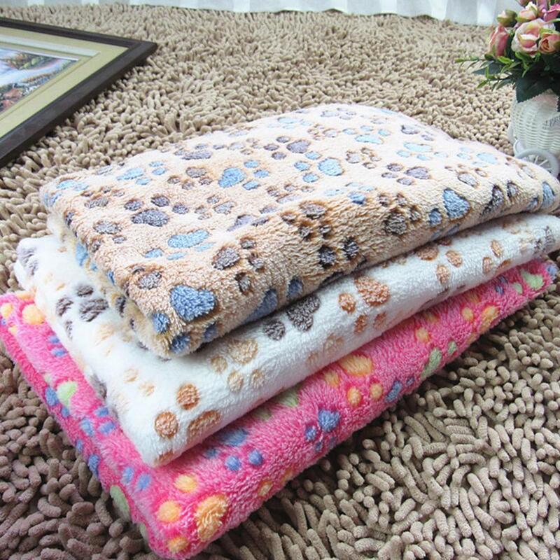 Moda uroczy pies kot szczeniak kotek pies kot ciepłe maty do spania łapa bluza ocieplana z nadrukiem mata typu koc dywan ręcznik poduszka na sofę strona główna