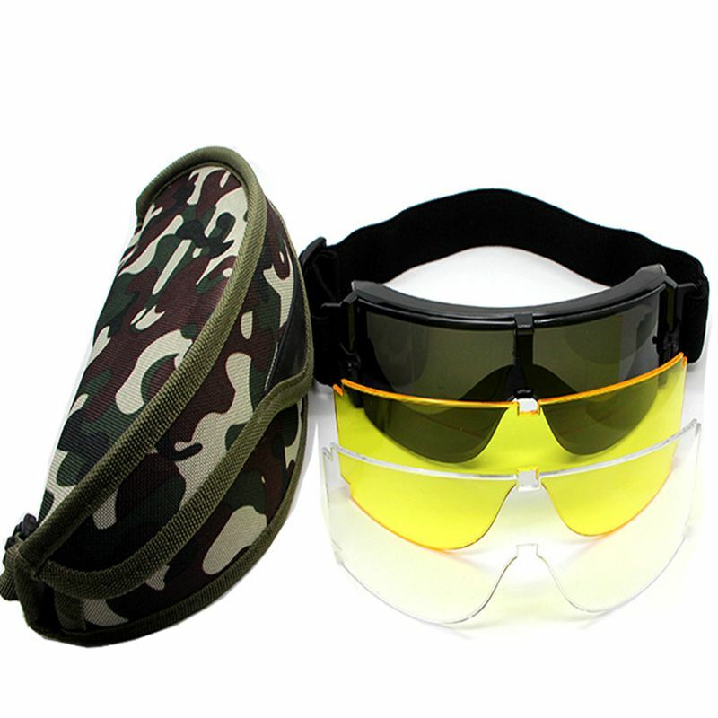 نظارات شمسية تكتيكية طراز X800 أيرسوفت عسكرية UV400 نظارات تكتيكية لكرة الطلاء مضادة للرياح دراجة نارية نظارات واقية للعين