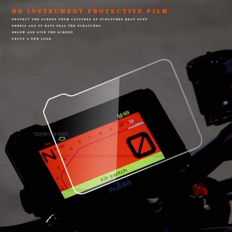 Película de protección de tablero de instrumentos para motocicleta, pantalla de clúster de arañazos para 1290 SUPER DUKE R 2021 2020