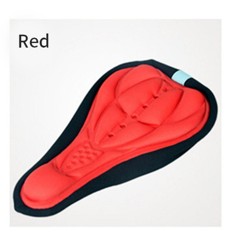 Embossed Sponge Cycling Saddle Thickened Comfort Ultra Soft Silicone 3D Gel Pad Cushion Cover Bicycle Saddle Seat 4 Color