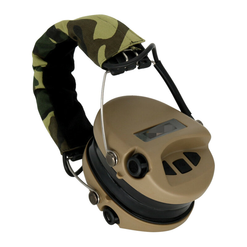 Headset Taktis MSASORDIN Airsoft Headset Perlindungan Pendengaran Pengurangan Kebisingan Elektronik Berburu Menembak Headphone DE