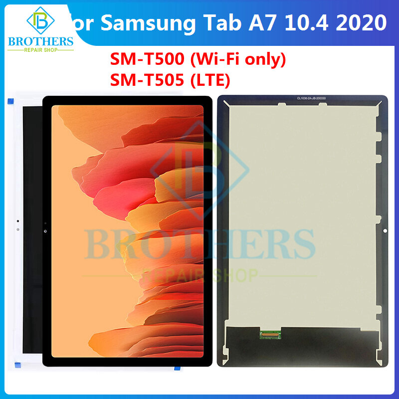 오리지널 삼성 갤럭시 탭 A7 10.4 (2020) SM-T500 T505 T500 LCD 디스플레이 터치 센서 유리 스크린 디지타이저 어셈블리
