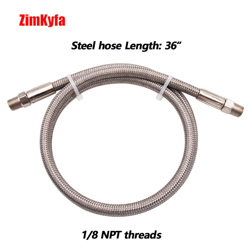 36" 24"  1/8NPT Filling Hose Stainless Steel Air Fill Station & Charging System