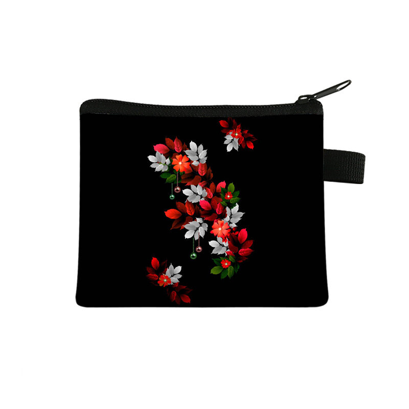 男性と女性のためのportatif財布,女性のためのtera mujer,短いかわいい花柄の財布,カードホルダー,キーケース