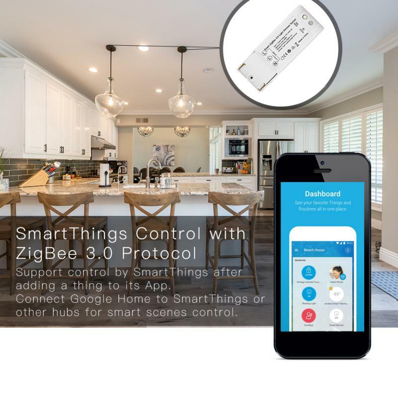 Intelligente ZigBee 3.0 Luce Regolatore dimmer FAI DA TE Smart Home, Casa Intelligente Modificato Interruttore Con Echo Più Alexa SmartThings A Distanza di Controllo App