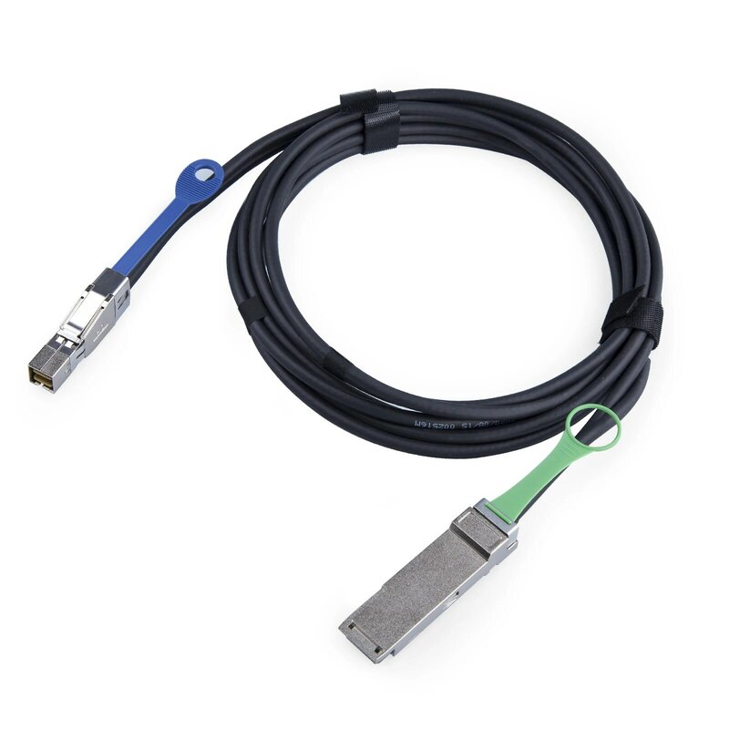 Mini Cable SAS HD externo SFF-8644 a QSFP(SFF-8436), Cable híbrido SAS, 30AWG, 100 Ohm, 1-M (3, 3ft)