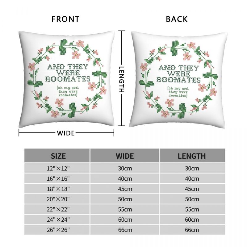 They Were Roomates Square Pillowcase Polyester Linen Velvet Pattern Zip Decor Pillow Case Home Cushion Cover Wholesale 18"
