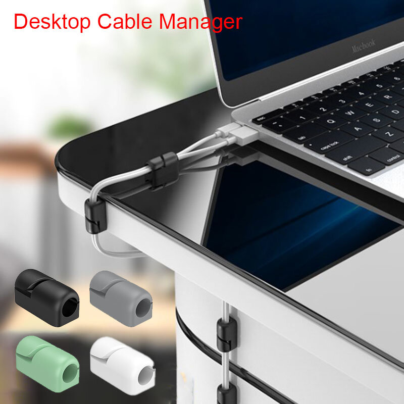 New Silicone Button Cable Winder Wire Organizer Desktop Organizer Line Holder