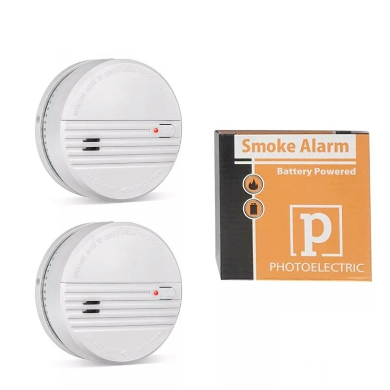 Hot Sales Fire Detector Smoke Alarm Security Product Photoelectric Sensor Within DC 9V Battery