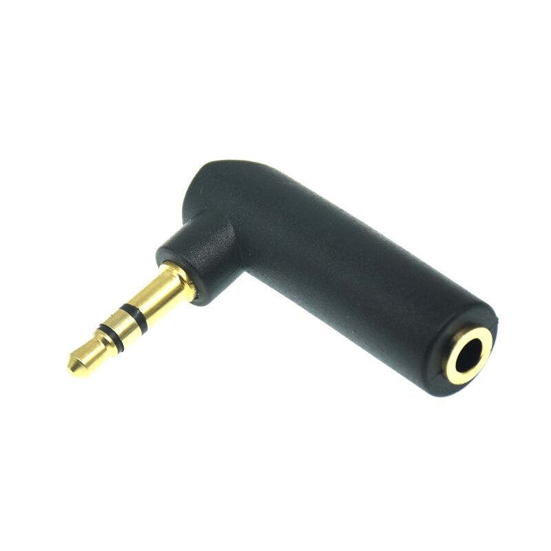 3.5Mm Man-vrouw 90 Graden Haakse Adapter Converter Hoofdtelefoon Audio Microfoon Jack Stereo Plug Connector