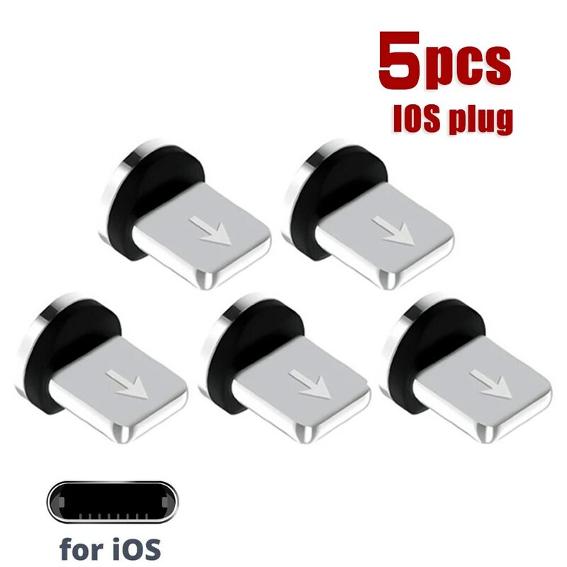 5pcs Mobile Phone Type c Dust Plug for iPhone Micro Replacement Parts Converter Magnetic Tips Charging Cable Adapter