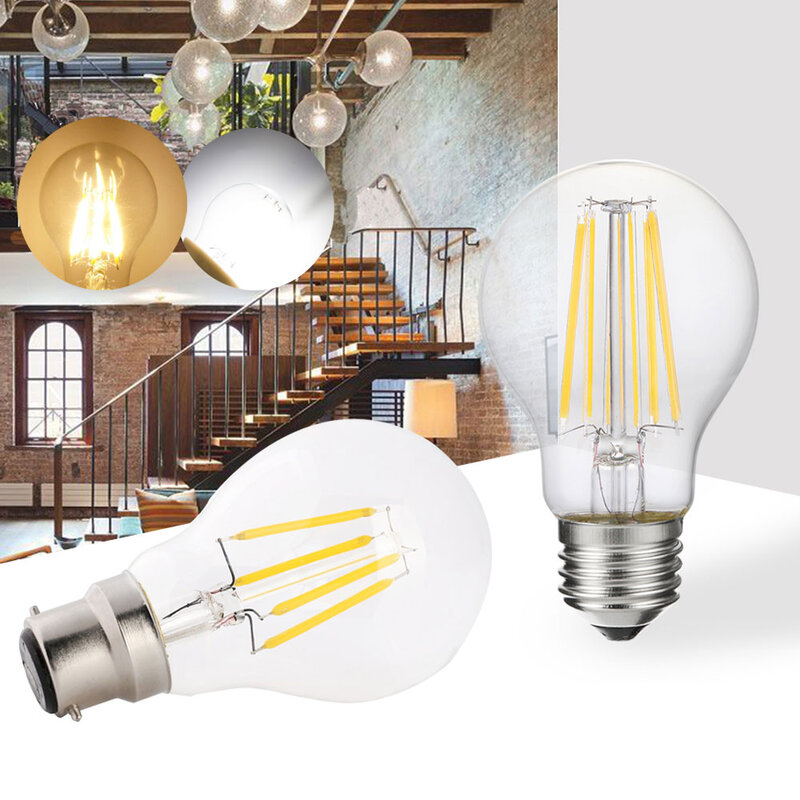 Bombilla de vela LED E27, lámpara de filamento B22, 230V, 240V, G45, COB, Luces de decoración, reemplaza a las lámparas halógenas de 20W y 40W