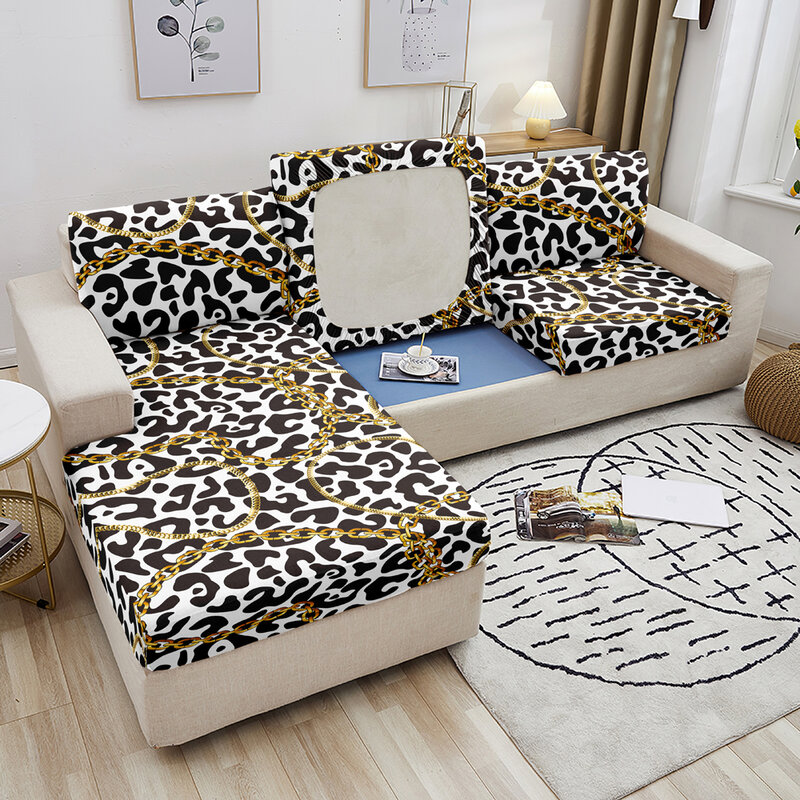Fodera per cuscino del sedile del divano fodera per divano elastica fodera rimovibile lavabile elasticizzata animali domestici protezione per mobili per bambini