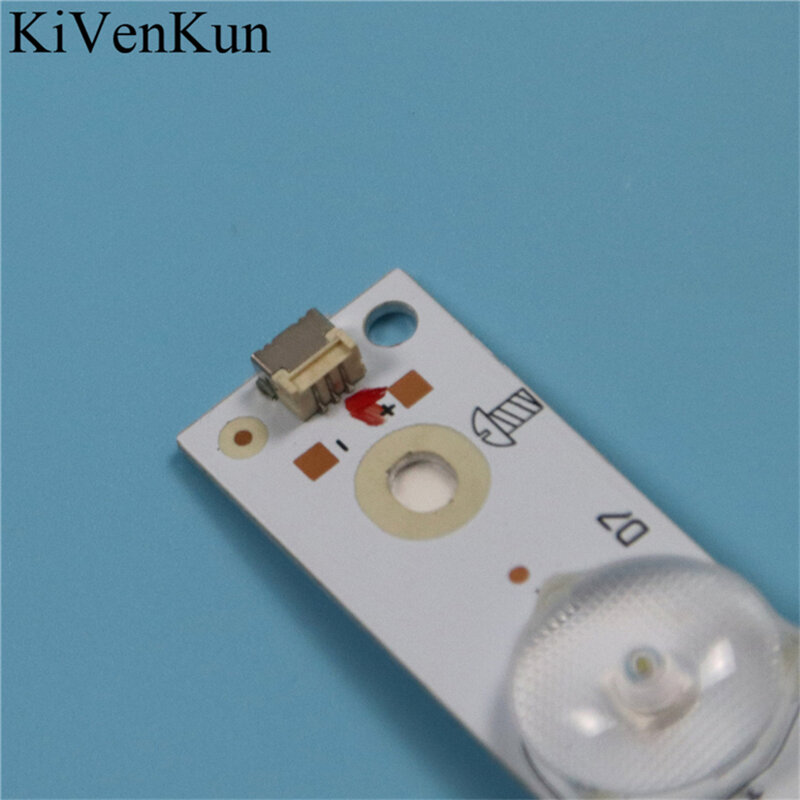 Kit de faixas de led para retroiluminação de tv, 7 lâmpadas, 620mm, philips 32pht4130/12 barras, lente hd