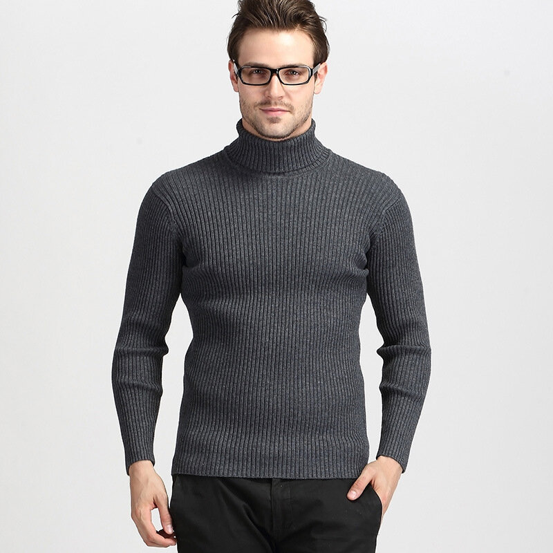 MRMT 2024 nuovissimo maglione Pullover da uomo invernale tinta unita con collo alto per abbigliamento maglione maschile
