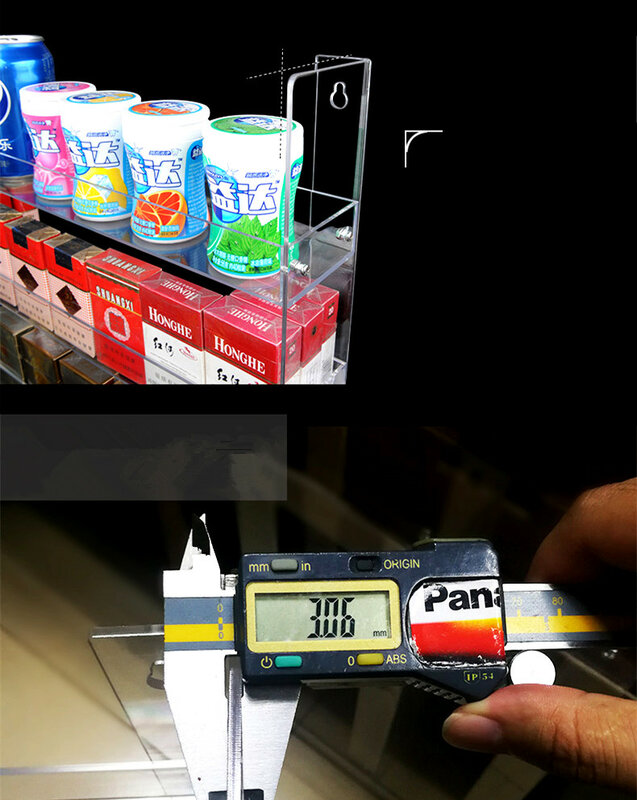 Plastikowy wyświetlacz akrylowy wiszący stojak uchwyt półki warstwy szybki sklep butelka papierosów towar zawieszany na ścianie 1 zestaw