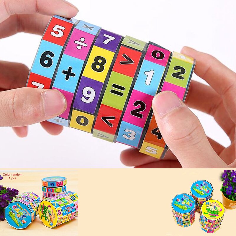 Cube de magie numérique cylindrique, jouet d'arithmétique, Puzzle, éducation précoce, divertissement amusant pour étudiants et adultes