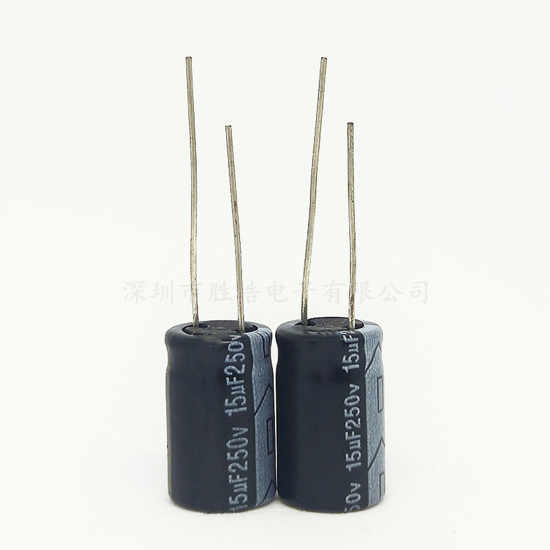10 pçs/lote alta qualidade 250v15uf brandnew alumínio capacitor eletrolítico tamanho: 10x17 (mm)