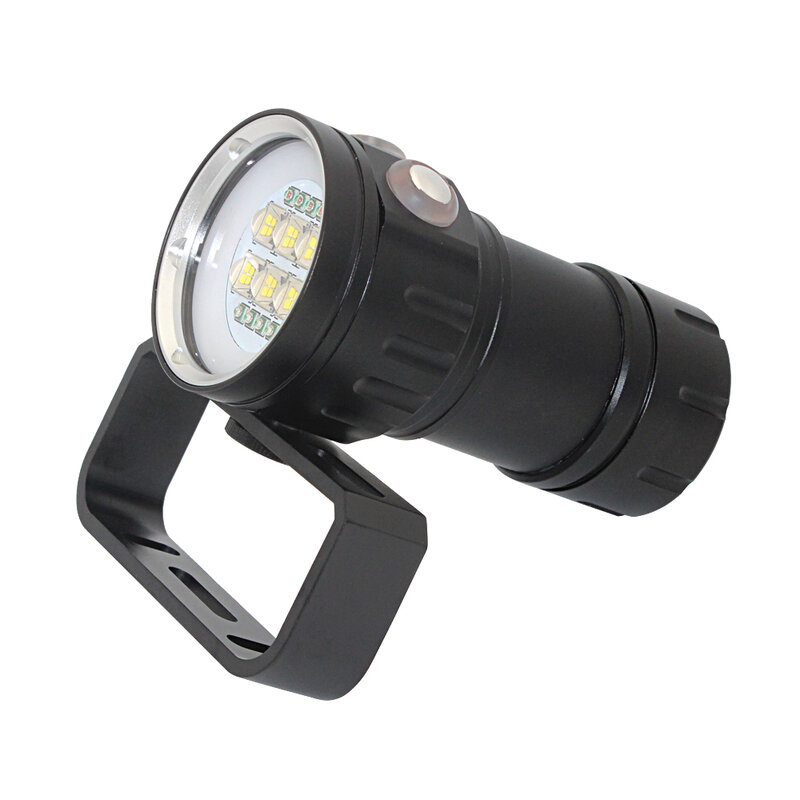 XHP 9090 LED tauchen taschenlampe unterwasser 100m wasserdichte 14LED taschenlampe Lampe 18650 batterie Taktische Lampe XPE Blau + Rot + weiß Licht