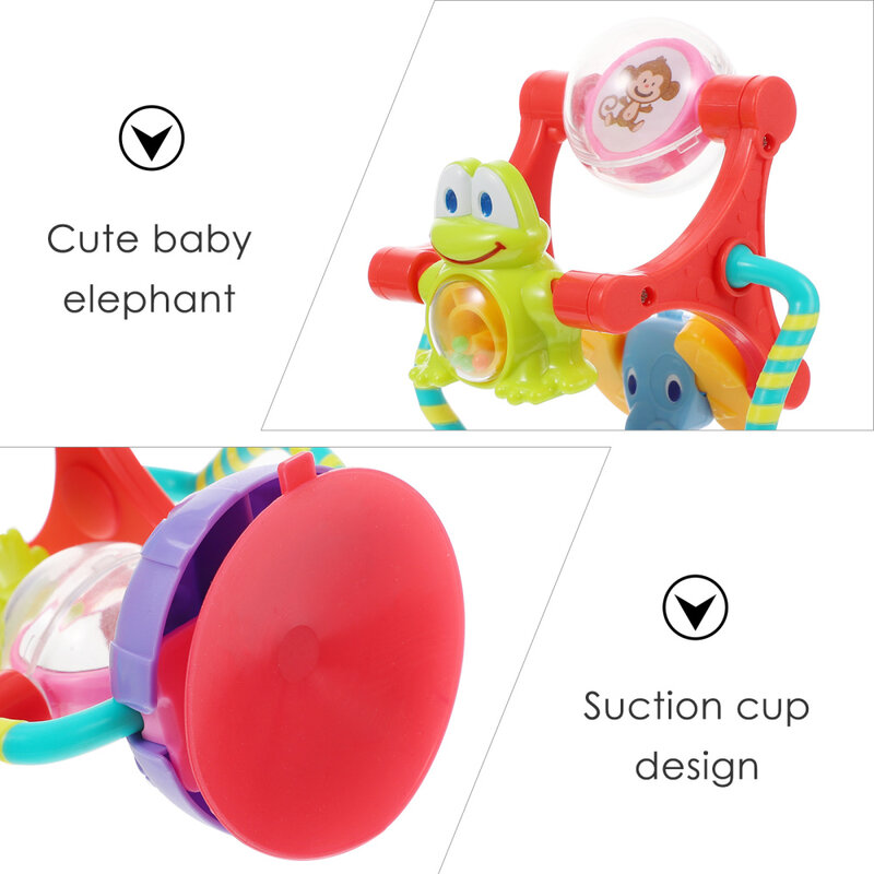 Kursi Mainan Tinggi Roda Hisap Mangkuk Nampan Bianglala Interaktif Kerincingan Perkembangan Sensorik Bayi Aktivitas Bayi Baru Lahir Memberi Makan Balita