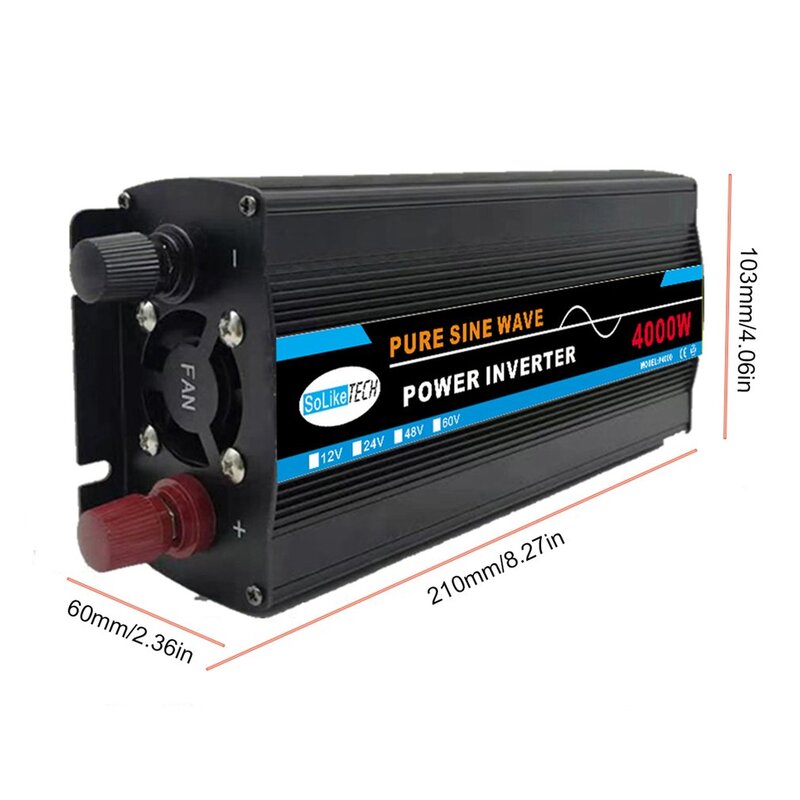 4000W Pure Sine Wave Power Inverter For Solar System/Solar Panel/Home/Outdoor/RV/Camping Wave Power Inverter