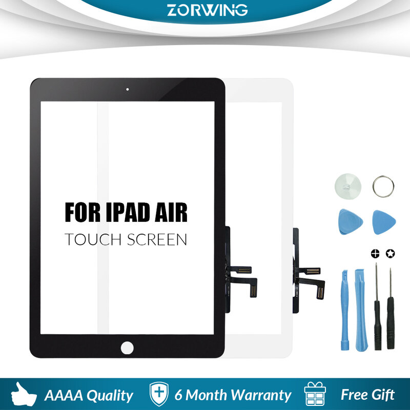 Novo Para iPad Air 1 iPad 5 LCD Outer Touch Screen Digitizer Sensor Frontal Substituição Do Painel De Exibição De Vidro A1474 A1475 A1476