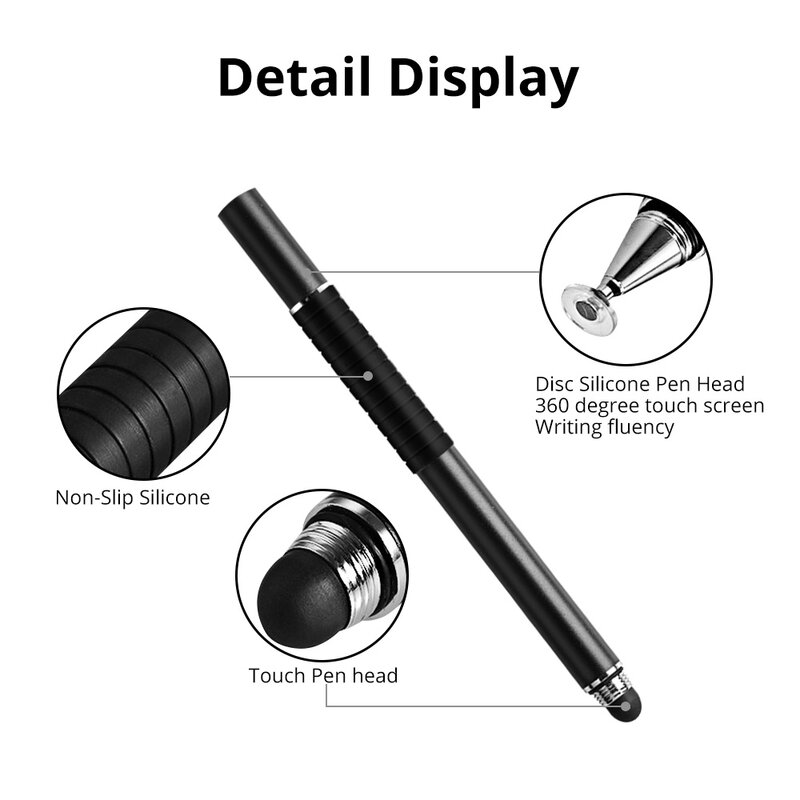 قلم ستايلس 2 في 1 عالمي لجهاز أبل آي باد آيفون قلم شاشة سعوية قلم كانيتا لمس لإكسسوارات الهواتف المحمولة