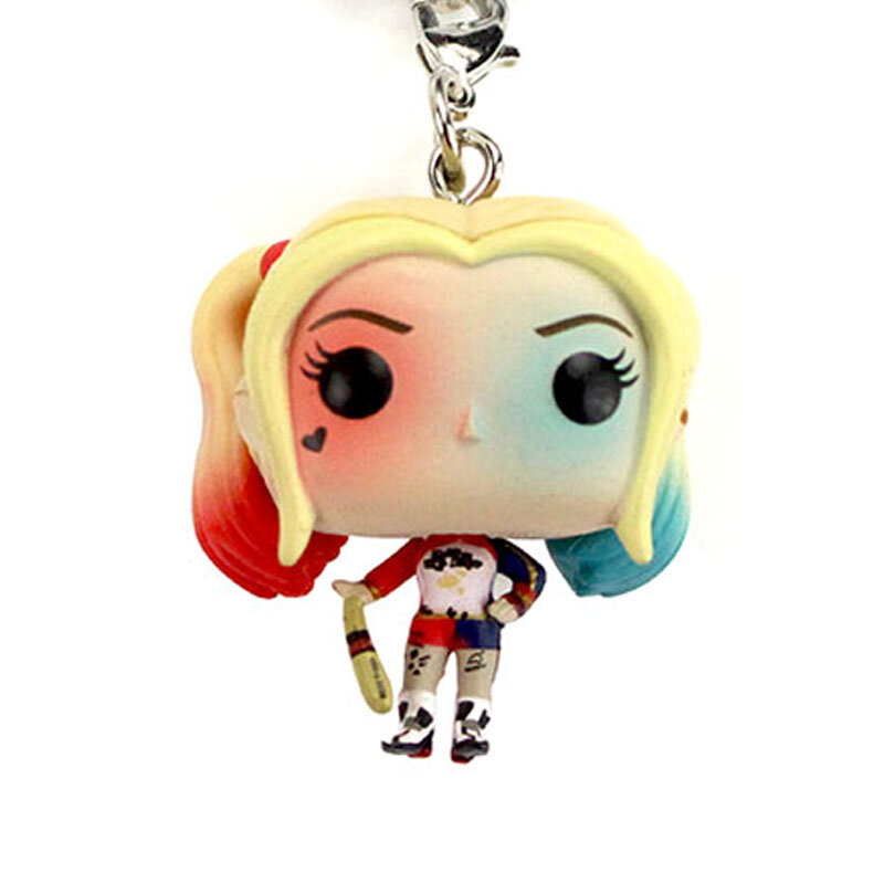 Harley Quinn Keychain Figure Pendant Toy Figures for Children New Gifts For Kids
