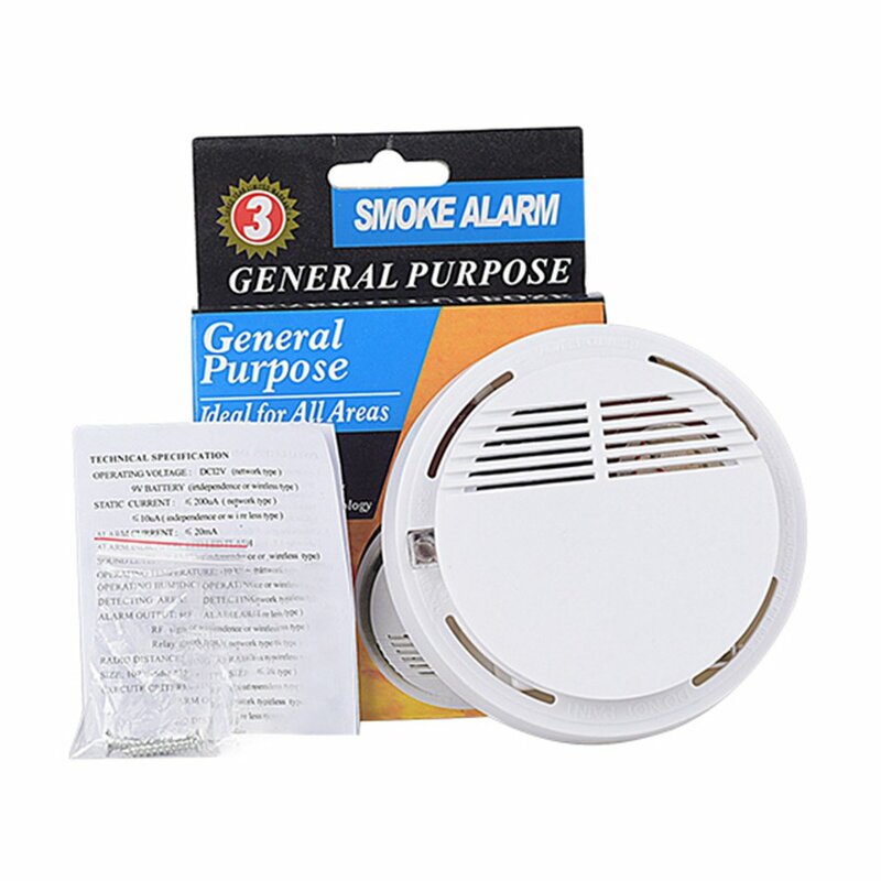 ACJ168WIFI Detector de humo, Sensor de alarma de protección contra incendios, funciona con batería inalámbrica independiente, alerta de empuje de vida inteligente, seguridad del hogar