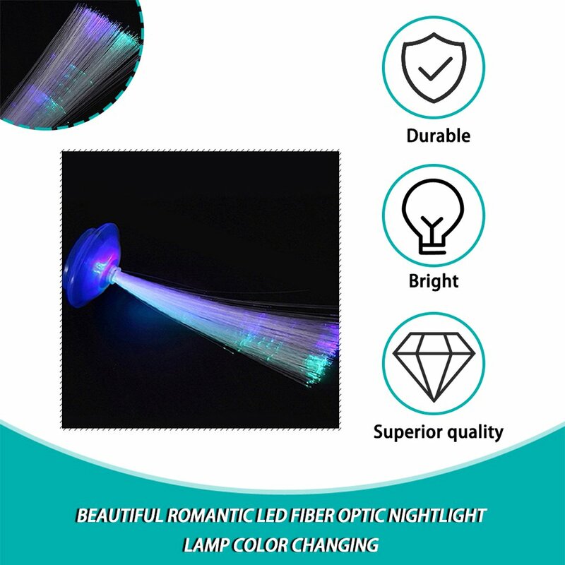 Hot 1Pcs Beautiful Romantic Color Changing LED Fiber Optic Nightlight Lamp small night light Chrismas Party Home decoration