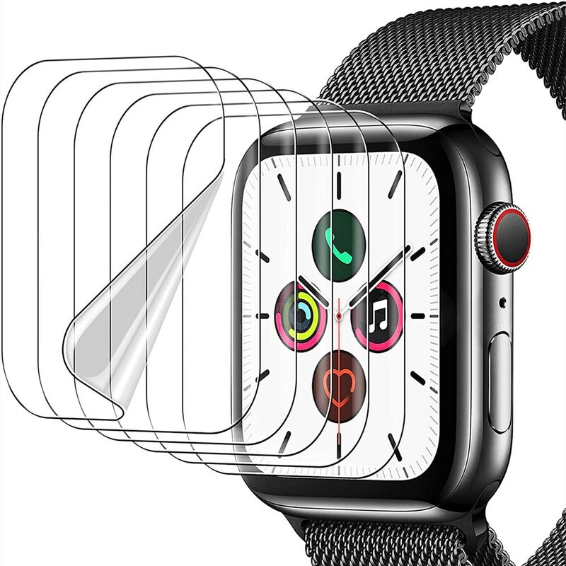 Película Protetora Completa para Apple Watch, Protetor de Tela, Transparente, Não Vidro, 7, 6, SE, 5, 4, 45mm, 41mm, 40mm, 44mm, 3, 2, 1, 38 milímetros, 42 milímetros