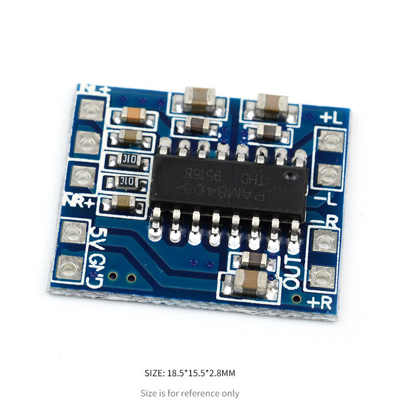 UNISIAN-miniamplificador de Audio PAM8403, amplificador de potencia Digital de 2,0 canales, 3W + 3W, placa DC2.5V-5.5V para sistema de audio portátil