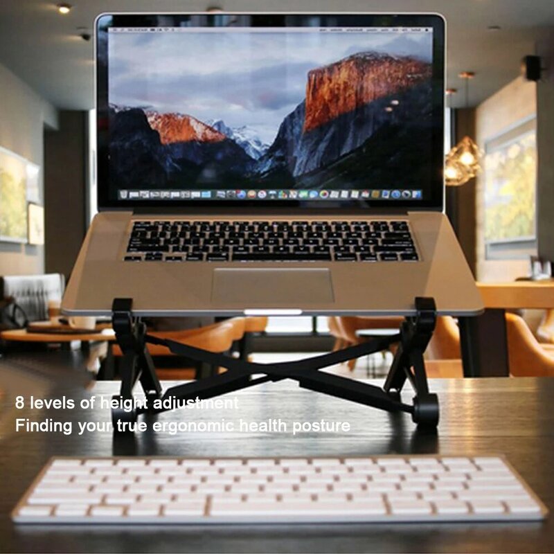 K1 Dukungan Braket Portabel Berdiri Dapat Disesuaikan Pemegang Dilipat untuk Laptop Notebook Tablet Pemegang untuk Macbook Gaming Pad Kerja